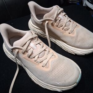 Hoka Women's Athletic Shoes in Beige and Cream